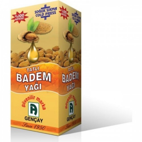 Gençay Tatlı Badem Yağı 50 ml. Soğuk Press