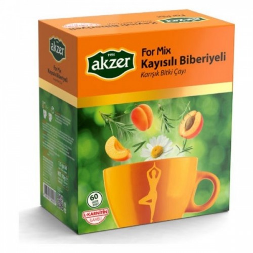 Akzer For-mix Biberiye kayısılı Çay 60lı